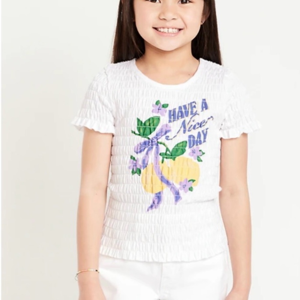 Old Navy Smocked Graphic Tee